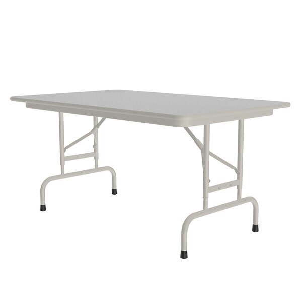 CFA Adjustable Melamine Folding Tables 30x48 Gray Granite